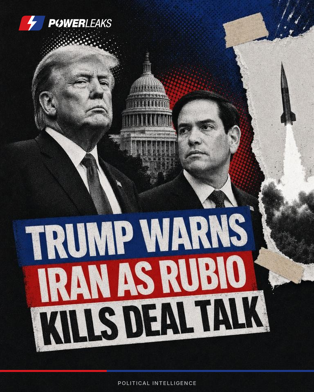 Trump warns Iran as Rubio kills deal talk