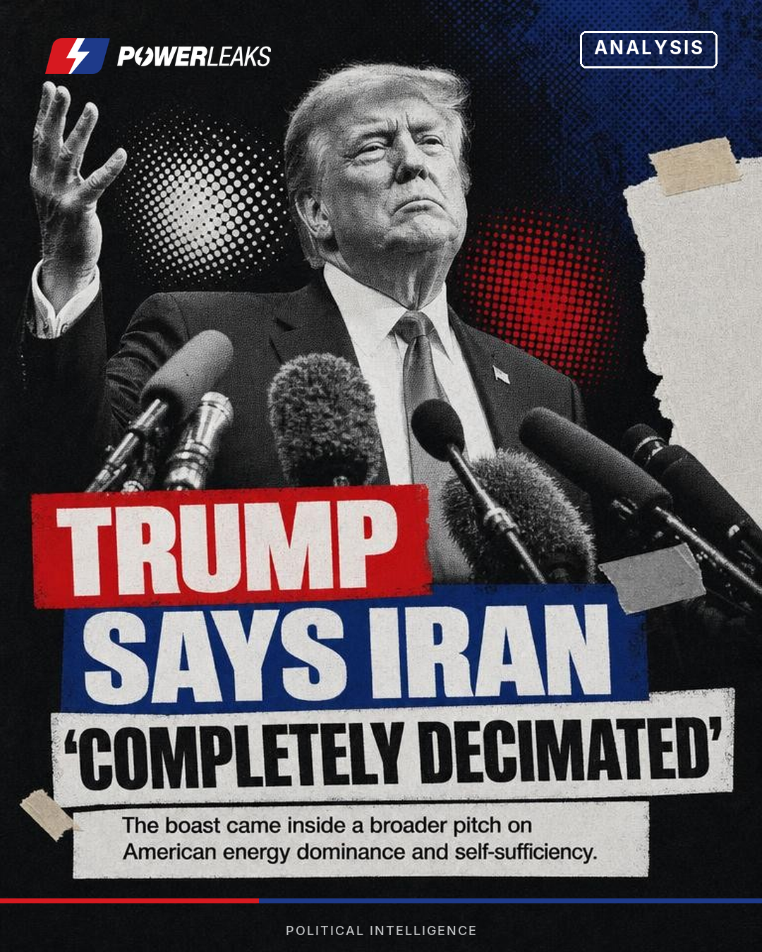 Trump declares Iran completely decimated militarily and economically