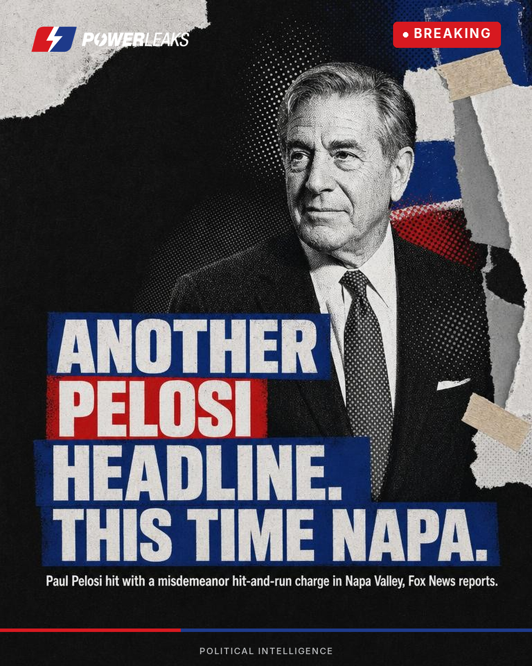 Paul Pelosi hit with Napa Valley hit-and-run charge