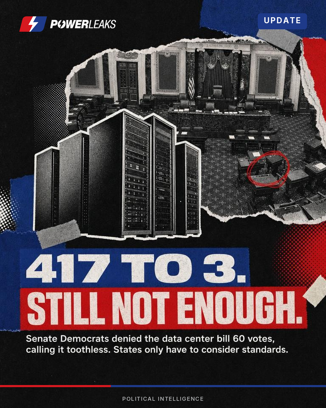 Senate Democrats block toothless data center bill