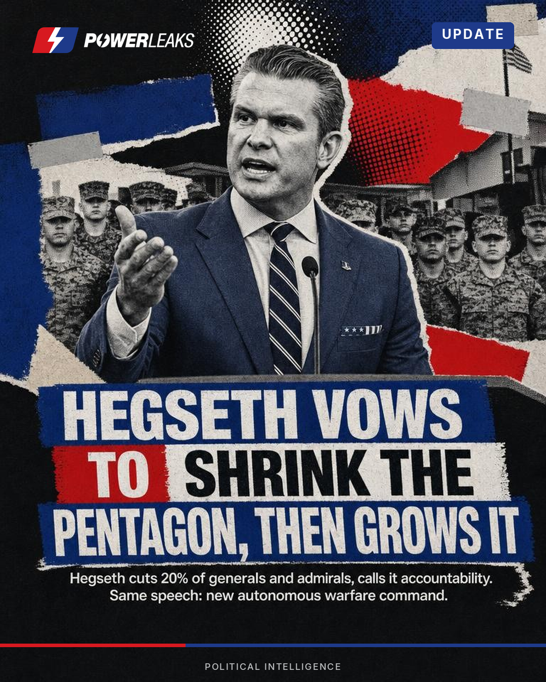 Hegseth cuts one in five generals
